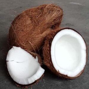 semi husked coconut